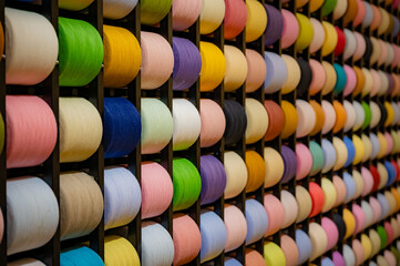 Colorful Yarn Wall Background