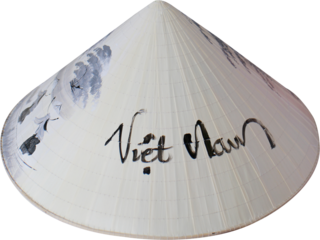Vietnamese conical hat on transparent background
