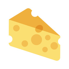 Cheese icon with flat style. Simple cheese vector 