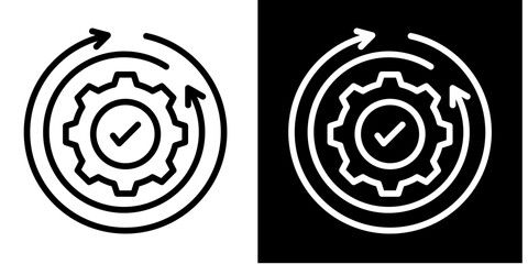 Continuity Loop  Icon Set White Style Collection