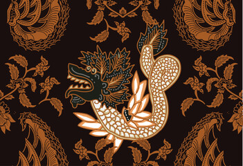 A variety of Indonesian batik that is very famous for its fauna motifs