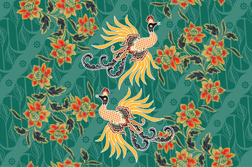 A variety of Indonesian batik that is very famous for its fauna motifs