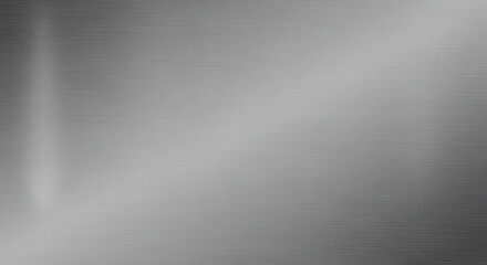 Fototapeta premium Brushed metal texture background with horizontal reflection and sheen