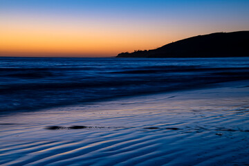 sunset on the beach in Santa Barbara, CA