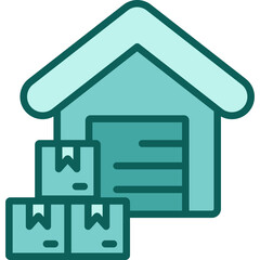 Warehouse solid icon