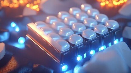 close-up shot showcasing a blister pack of pills with soft, diffused lighting and an ethereal glow suggesting medication and well-being