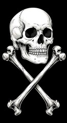 Skull and Crossbones - A Symbol of Mortality and Danger.