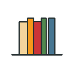 books on a white background