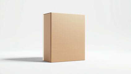 Brown box on white background 