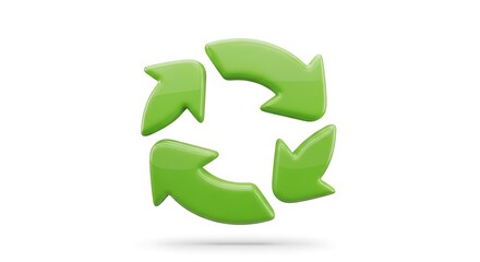 Green Recycle Symbol - Sustainable Resource Management and Environmental Responsibility.
