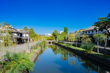 Fototapeta premium Scenic View of Kurashiki Bikan Historical Quarter in Okayama, Japan