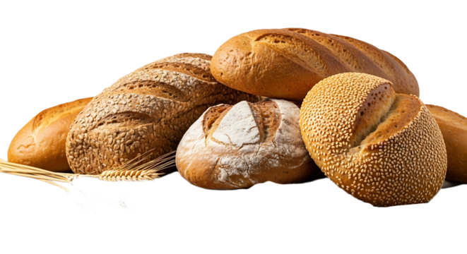 Savor the aroma of freshly baked artisan breads featuring crusty loaves, seeded rolls, and sprinkled buns, perfect for culinary inspiration and gourmet appeal.