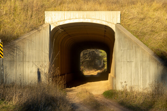 old abandoned train tunnel used for an ATV trail - Powered by Adobe