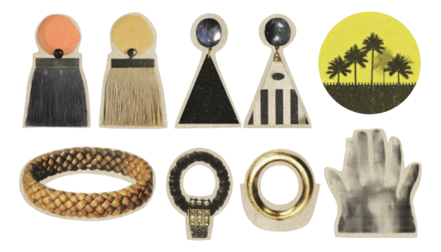 Various Unique Shapes and Objects Illustrations with Transparent Background