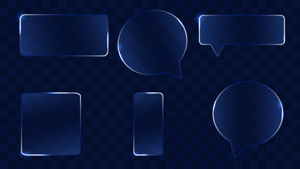 Glassmorphism Design Transparent Glass UI Trend. Element showcasing clarity shiny effect and blur Ideal for web design marketing and digital interfaces. Vector illustration.