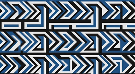 Bold modern geometric pattern with striking blue accents perfect for eye-catching backgrounds and contemporary design projects, bringing energy and visual interest