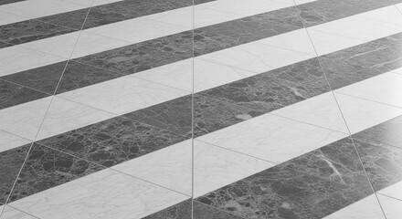 Modern black and white marble floor tiles create a dynamic, luxurious look for interior design projects, offering a classic yet contemporary style statement