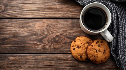 cup of coffee and cookies