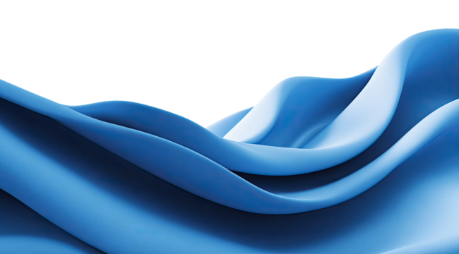 Fluid, light-blue fabric draped in flowing folds