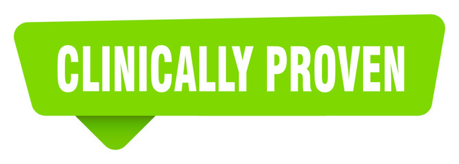 clinically proven green sign isolated on transpatent background. clinically proven sticker