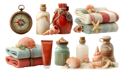 Photorealistic Coastal Explorer Mini Kit for Ocean Adventures and Beach Decor