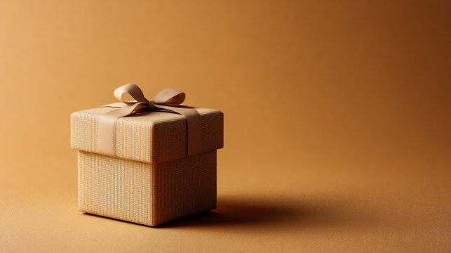 Elegant Ribbon Gift Box in Warm Minimal Light