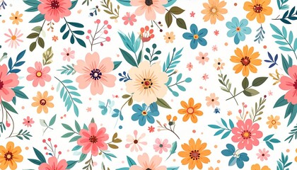 Flower print. Elegance seamless pattern.