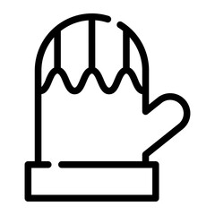 mitten line icon