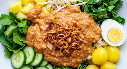Gado-Gado: Indonesian Mixed Salad with Peanut Sauce