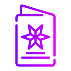 greeting card gradient icon