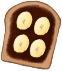 바나나 초코 토스트