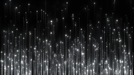 Colorful digital fiber optic background with glowing light spots and motion lines for a technology or party design illustration - Powered by Adobe