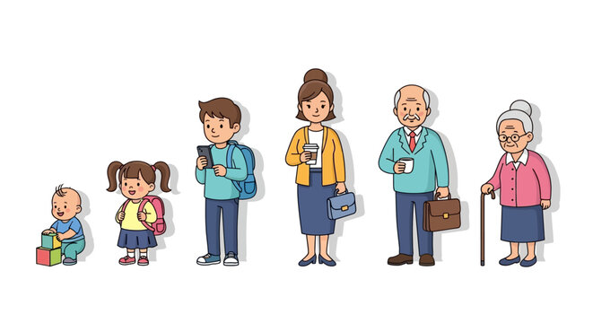 Generational Stages A Visual Representation of the Human Lifespan
