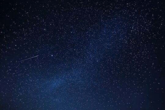 Celestial Night Sky With Countless Brilliant Stars on Dark Blue Background