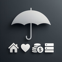 Umbrella insurance protection for home life money and data