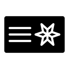 new year card glyph icon