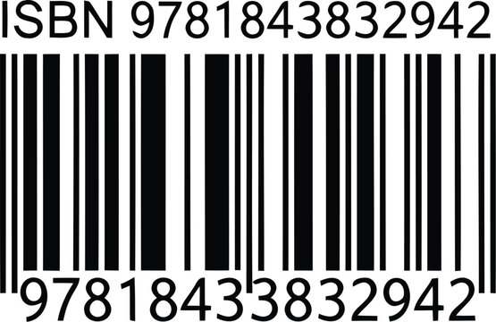 Isbn barcode identification number product code commercial data scanner retail logistics vector