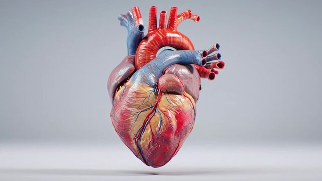 Anatomically Correct Beating Human Heart 3D Render Loop