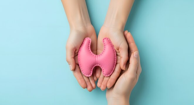 thyroid symbol, representing awareness and care for thyroid health