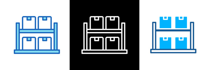 Parcel Shelves lineblue icon