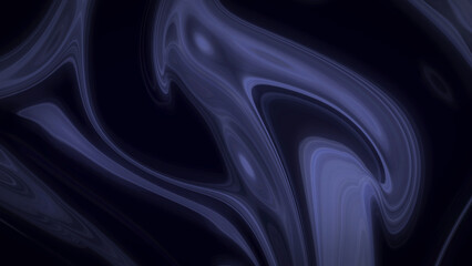 Elegant Dark Indigo Abstract Background Showing Smooth Flowing Organic Shapes and Sleek Wavy Lines Creating a Modern Digital Texture