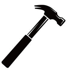 Black and white vector illustration of a variety of essential construction claw hammers and blacksmith tools, perfect for home renovation, carpentry, and handyman projects
