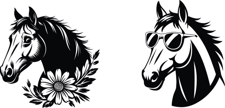 Elegant Horse pferd SVG Bundle