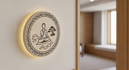 A Meditative Interior Design Featuring Calming Symbolism And A Serene Aesthetic