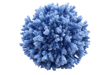 Spiky blue ball with irregular surface