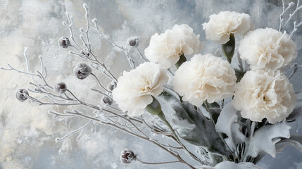 Winter White Floral Composition
