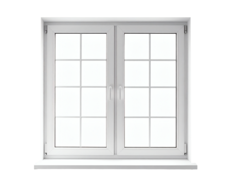 Modern window frame creating a bright, airy feel, perfect for showcasing home interiors or architectural designs in your projects