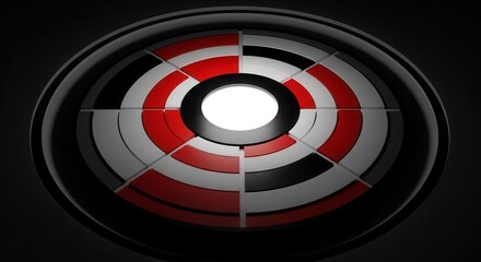 Abstract Graphic With Radial Design and Modern Composition on a Dark Backdrop