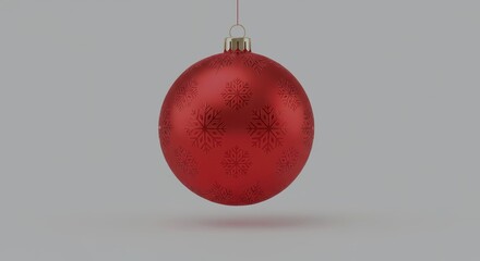 Fototapeta premium Simple red Christmas ornament