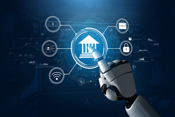 The role of AI in digital banking and online financial technology (FinTech) services. An AI platform for secure transactions and business finance. Motif